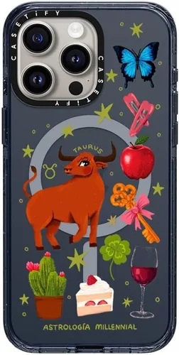 Vista 26 de CASETiFY Funda para iPhone 15 Pro Max, compatible con MagSafe Protección contra caídas de grado militar de 8.2 pies Hortensias azules Nantucket