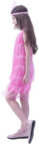 Vista 6 de Vestido de fiesta para niñas de los años 20, disfraz para niños