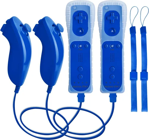Vista 8 de Motion Plus Wii Controllers 2Packs with Nunchucks, Wii Remote Controllers Compatible for wii and Wii U with Built in Motion Plus