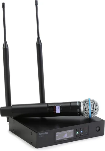 Vista 3 de Shure Transmisor de mano QLXD2/B58 con cápsula de micrófono vocal BETA 58A - para uso con sistemas de micrófono inalámbrico digital QLX-D, receptor