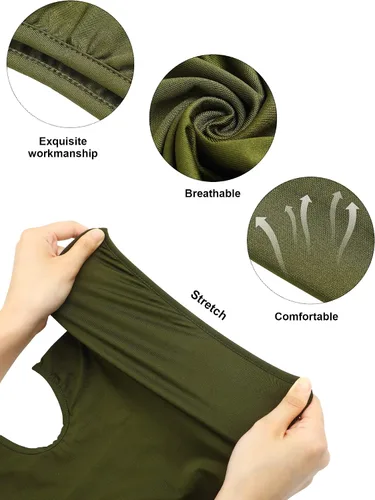 Vista 5 de SATINIOR 9 piezas de máscara de esquí para hombre, cubierta completa de la cara, protección solar UV, pasamontañas refrescante, polaina, bufanda
