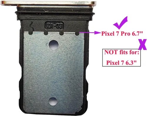 Vista 3 de ubrokeifixit para Google Pixel 7 Pro 6.7" Bandeja de tarjeta SIM de repuesto para Google Pixel 7 Pro 6.7" 2022 GP4BC GE2AE, con pin de expulsión