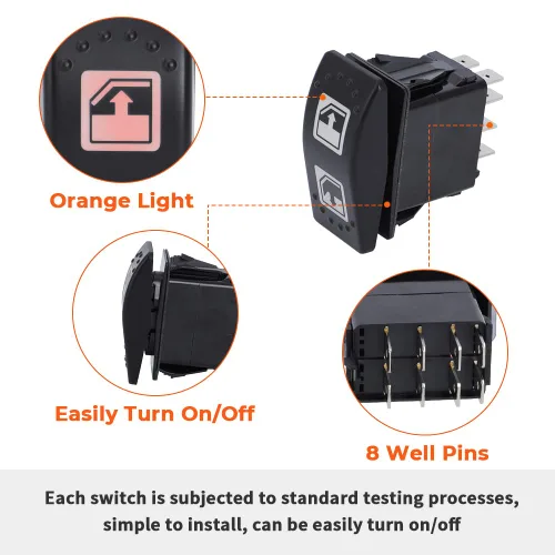 Vista 5 de Interruptor de elevalunas eléctrico del conductor de la mano izquierda para Can-Am 2016-2020 Defender & Defender Max 18-19 HD8 HD10 8 Pin Izquierdo