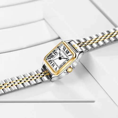 Vista 4 de Classic Relojes cuadrados de mujer con números romanos, de vestir, informal