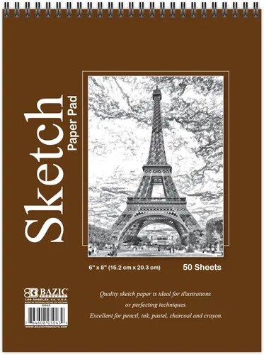 Vista 9 de BAZIC Products 30 cuadernos de bocetos en espiral de 8.5 x 11 pulgadas, para manualidades, escuela, arte