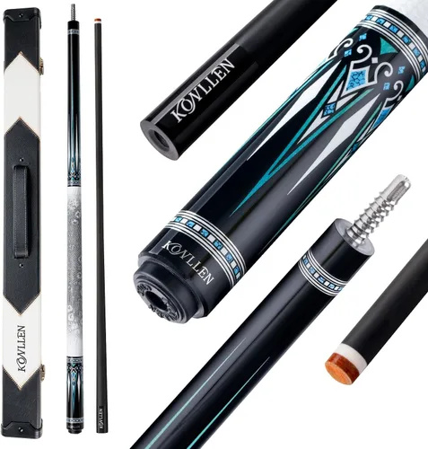 Vista 31 de KONLLEN Carbon Fiber Pool Cue 2.0 – 58" Low Deflection Performance Cue for Improved Accuracy & Consistency, 12.5mm Tip, Pro Taper