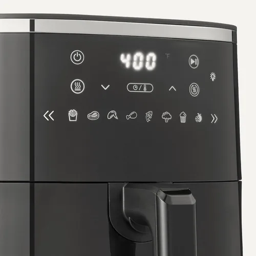 Vista 3 de Amazon Basics - Freidora de aire digital de 4.4 cuartos de galón con ventana de fácil visión, 8 menús preestablecidos, controles táctiles digitales