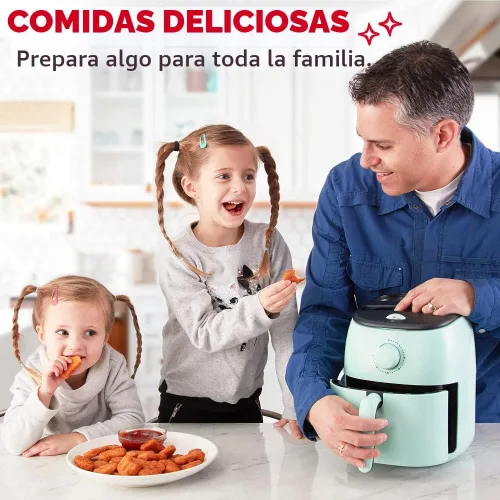 Vista 3 de Dash Tasti-Crisp - Freidora de aire pequeña, 2.6 cuartos de galón, 1-2 personas, aguamarina