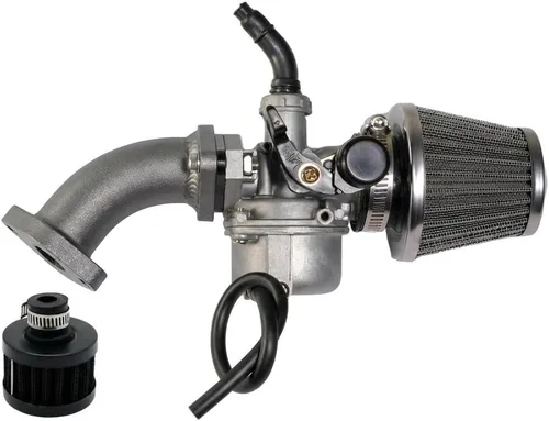 Vista 8 de Etapa 2 Kit colector curvo de carreras de rendimiento deslizante tubo de admisión Carb para Lifan 79cc 105cc Motor, Phatmoto Gas Bike, Monster Mega