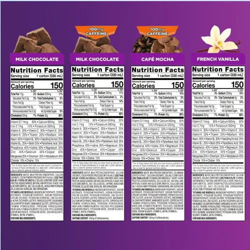 Vista 8 de Ensure Max Protein Nutrition Shakes, Variety Pack, With 30g of Protein, 1g of Sugar, Nutrients to Support Immune System Health, High Protein Shake