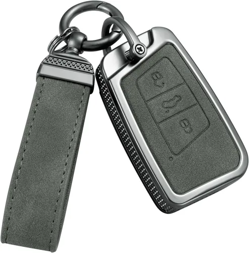 Vista 15 de YO&YOYE Compatible con funda para llavero VW Volkswagen con llavero protector de llave de cuero