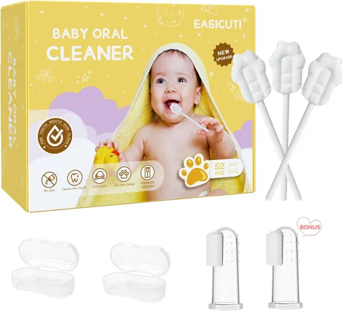 Vista 9 de EASICUTI Cepillos de dientes suaves para niños pequeños, eficiente cepillo de dientes de 3 caras, cepillo de dientes para bebés de 12 meses