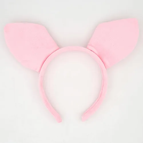 Vista 4 de Disfraz de animal 4 piezas para niños cerdo rosa ratón gris dálmata diadema de elefante nariz lazo y orejas de cola para niñas y mujeres