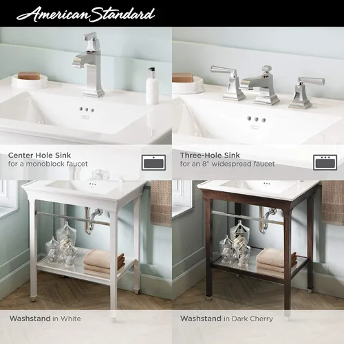 Vista 3 de American Standard 9056030.476 Town Square S - Lavabo para lavabo, color cereza oscuro