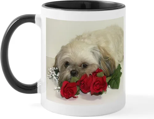 Vista 27 de CafePress Cute Shih Tzu Dog Mugs - Taza de café de cerámica de 11 oz (11.0 fl oz)