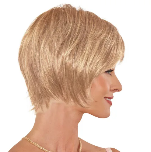 Vista 3 de Gabor Hairuwear - Peluca corta con textura en capas Spring Romance, gorra media, GL14-22SS rubio arena GL14-22SS Rubio arenoso