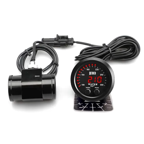 Vista 17 de Universal 52mm Medidor de Temperatura de Agua 0-300F (-17~187C) Electrónico LED Digital Azul DC12V para Automóvil con Adaptador de Sensor