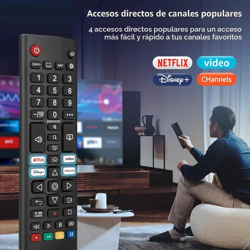 Vista 2 de Universal para LG-Smart-TV Reemplazo de control remoto con garantía de 1 año