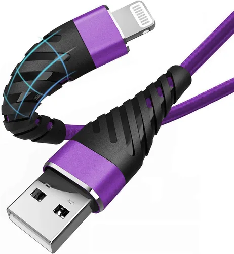 Vista 13 de Cable de carga para iPhone de 3 pies para [certificado MFi de Apple], (paquete de 2) cable Lightning CyvenSmart de 3 pies, cable de carga rápida