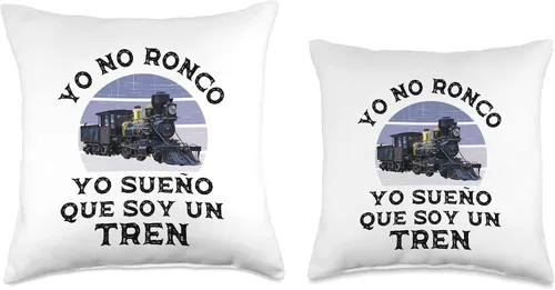 Vista 3 de Ropa Para Amantes Del Tren para Adultos y Niños Yo No Ronco Sueño Que Soy Un para Amantes del Tren - Almohada (16 x 16 pulgadas), multicolor