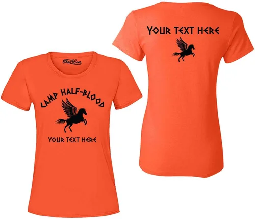 Vista 9 de shop4ever Camiseta Camp Half Blood Demigods para mujer Rosa (Azalea Pink)