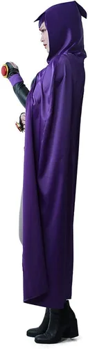 Vista 3 de miccostumes Conjunto completo de traje de cosplay con capa morada, color negro