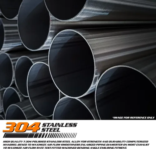 Vista 9 de M-AUTO Silenciador universal de entrada de 2.5 pulgadas y salida de 4 pulgadas, accesorios de acero inoxidable resistente, punta de corte recto