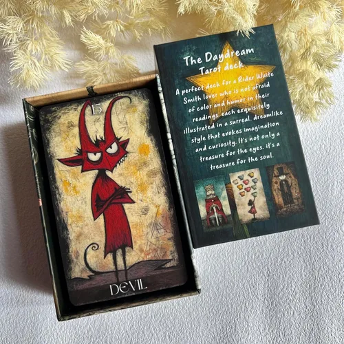 Vista 5 de Daydream Cartas de Tarot para Principiantes, Baraja de Tarot Estilo Surreal y Soñador, Cartas de Adivinación
