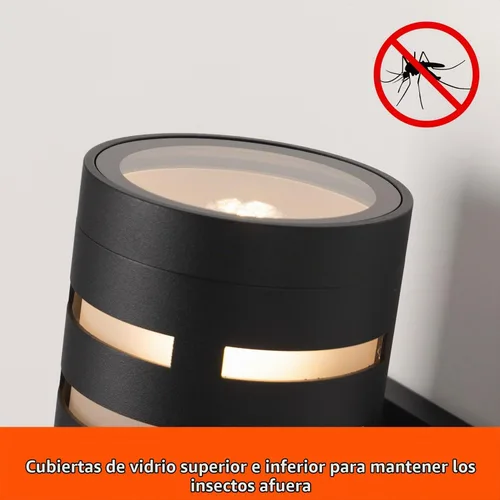 Vista 7 de mirrea Luz moderna para porche de 12 pulgadas, negro mate, 2 luces, paquete