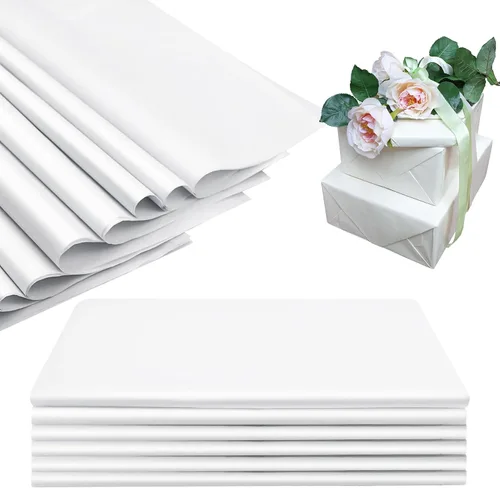 Vista 8 de RYKOMO 100 hojas de 20 x 30 pulgadas, papel de seda de archivo libre de ácido sin buffer, papeles blancos sin ácido, papeles de seda de embalaje