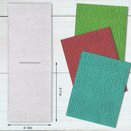 Vista 2 de Carpetas en relieve de flores de encaje para hacer tarjetas, fondo de marco de flores, plantilla de plástico para bricolaje, álbum de fotos, papel