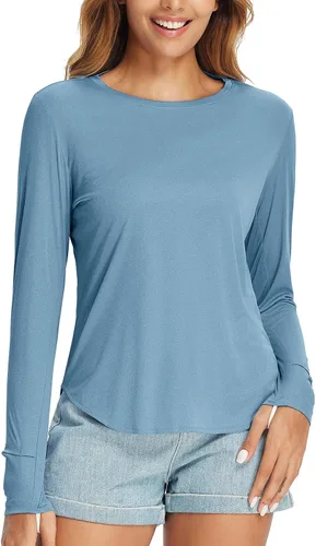 Vista 30 de BALEAF - Camisetas de sol de manga larga para mujer, con FPU 50+, para senderismo, ligeras, de secado rápido, protección contra rayos ultravioleta