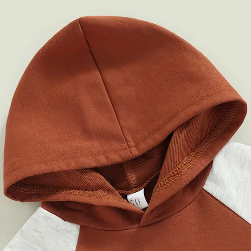Vista 4 de Conjunto de ropa de verano para bebés y niñas con capucha y pantalones cortos con cordón, conjunto casual de verano