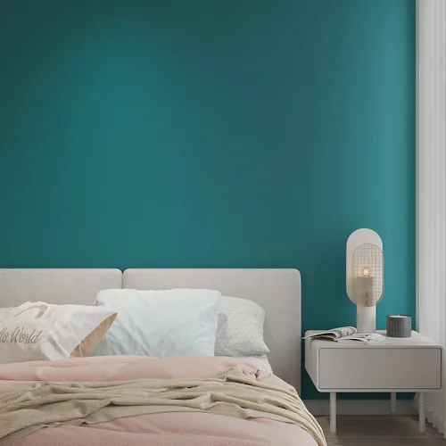 Vista 5 de Livelynine Papel tapiz de color verde azulado para despegar y pegar, papel de contacto verde azulado para armarios, escritorio, papel tapiz