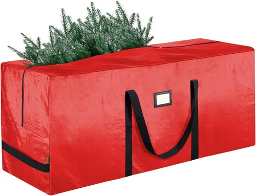 Vista 17 de BALEINE - Bolsa para guardar árbol de Navidad de 9 pies, bolsa extra grande de alta resistencia para árbol de Navidad artificial con asas reforzadas