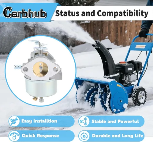 Vista 3 de Carbhub 640052 Carburador para Tecumseh 640349 640054 640058 640058A HMSK80 HMSK85 HMSK90 HMSK100 HSMK110 LH318A LH358SA 8HP 9HP 10HP Generador