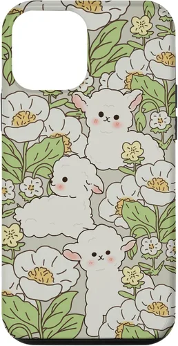 Vista 16 de Funda para iPhone 16 con diseño de oveja, cordero, margarita, granjero