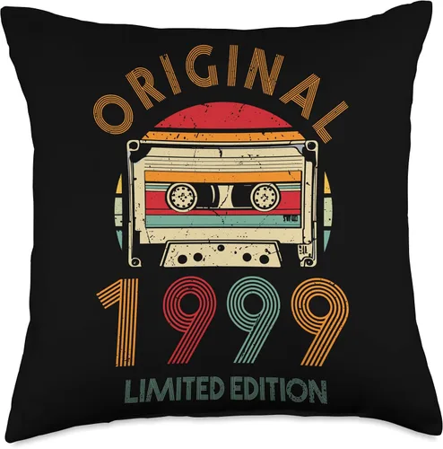 Vista 4 de Retro Limited Edition 1999 Cassette Tape 25th Birthday Throw Pillow