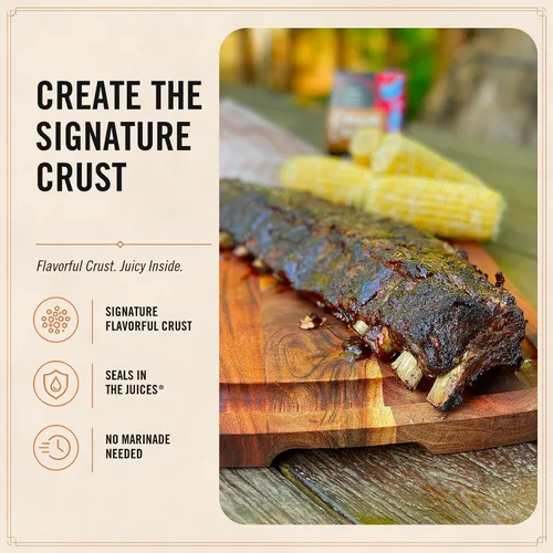 Vista 3 de Condimentos Char Crust para Barbacoa All American Condimentos todo en uno Perfectos para Costillas, Pollo, Cerdo, Hamburguesas, Alas Costra