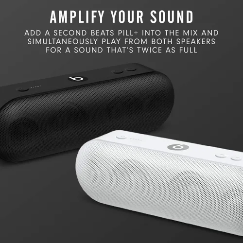 Vista 5 de Beats Pill Plus Altavoz Inalámbrico Portátil - Bluetooth Estéreo, 12 Horas de Tiempo de Escucha, Micrófono para Llamadas Telefónicas - Negro