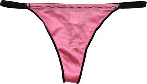 Vista 4 de Colorful Star Paquete de 5 tangas de satén para mujer, con espalda en V
