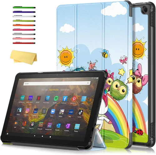 Vista 24 de Funda tipo folio para Amazon Kindle Fire HD 8 y Fire HD 8 Plus (se adapta tanto a 12ª/10ª generación, 2022/2020) con soporte inteligente de piel