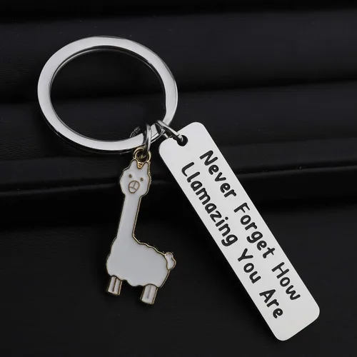 Vista 4 de FOTAP Llama Gift Never Forget How Llamazing You are Llavero Be Llamazing Cute Alpaca para mujeres Alpaca Regalos Animal Lover Regalo
