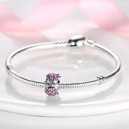 Vista 2 de MULA Dijes de plata de ley 925 para pulseras y collares, colgantes colgantes de cuentas para árbol familiar, joyería de regalo para mujeres y niñas