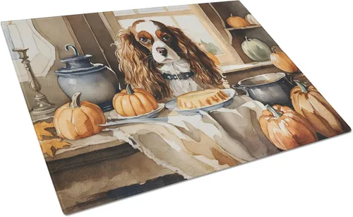 Vista 71 de Caroline's Treasures DAC1720LCB Affenpinscher - Tabla de cortar de vidrio con calabazas para cocina de otoño, grande, decorativa, de vidrio