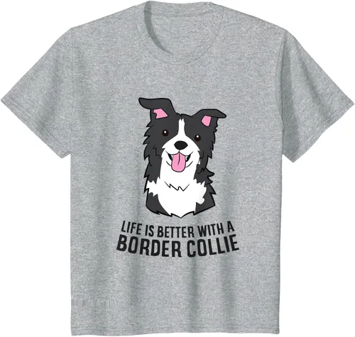 Vista 40 de Camiseta Border Collie Owner Life Is Better With a Border Collie Dog, Blanco, S