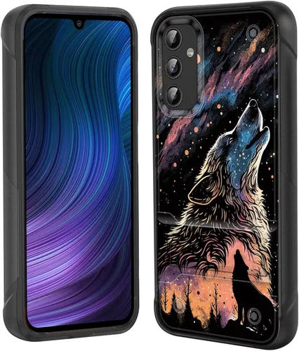 Vista 25 de Funda para Galaxy S24 Plus con soporte, doble capa híbrida de policarbonato duro y silicona suave, resistente a prueba de golpes, funda protectora
