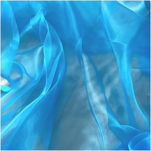 Vista 2 de Paquete de 10 yardas de tela de organza transparente para vestidos de boda, moda, manualidades, decoraciones, seda brillante de 44 pulgadas, más