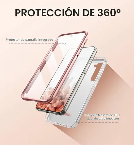 Vista 5 de SURITCH Funda para Samsung Galaxy S23, [Protector de Pantalla Integrado] [Protección de Doble Capa] Protección Completa Resistente a Golpes Funda