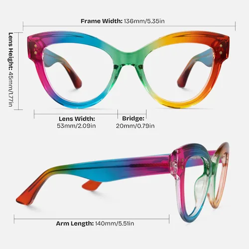 Vista 5 de Zeelool Gafas de bloqueo de luz azul con estilo ojo de gato para mujer Rosalee ZJGT701440